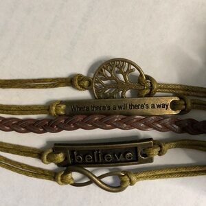 Inspirational multi strand bracelet